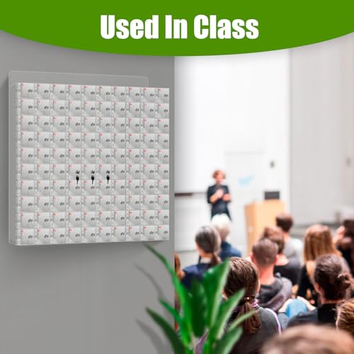 QUARPAL Acrylic Clear Cell Phone Storage Locker with Door Locks - 100 Slots