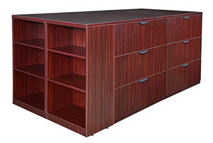 Regency Legacy Stand Side Set with Two Storage Cabinets, 85" x 46", Mahogany