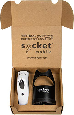 SocketScan S730, Laser Barcode Scanner, White & Charging Dock