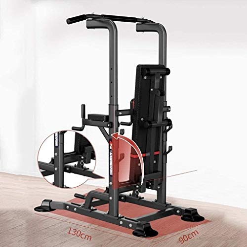 Power Tower Home Strength Training Fitness Workout Station Heavy Duty Power Tower Pull Up Bars Pushup Stands Multi-Function Strength Training Equipment Children Pull-ups, (Color : Black)