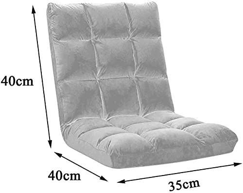 JINCAN Floor Chair with Ergonomic Seat and Back Cushion - Highly Elastic Foam, Ideal for Office and Home (Red, Small)