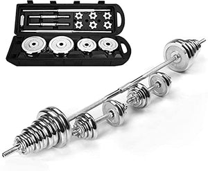 Adjustable Dumbbells Set 50KG/110LBS with Steel Connector, Strength Training Equipment,, Home Fitness Weight Pair Set, Adjustable Dumbbell Barbell Weight Pair, Free Weight for Indoor Body Workout Fitness