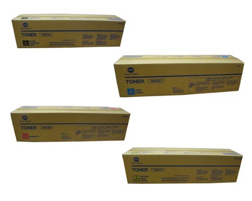 Konica Minolta Bizhub C552 C652, TN-613K TN-613C TN-613M TN-613Y OEM Toner Cartridge Set (Black, Cyan, Magenta, Yellow)