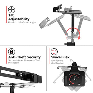 CTA Digital Laptop Security Arm - CTA Laptop Security Arm with VESA Mounting Base - Compatible with Any 9.5” – 17.5” Wide Laptop Computer