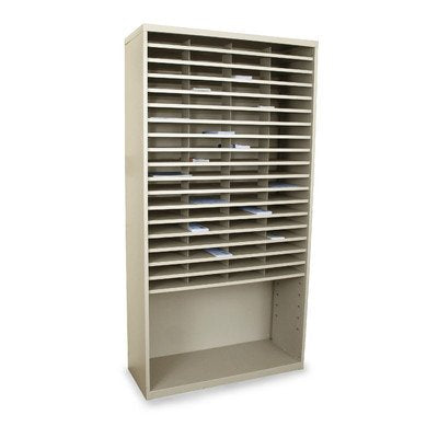 Mailroom Horizontal Sorter with 72 Pockets Finish: Putty