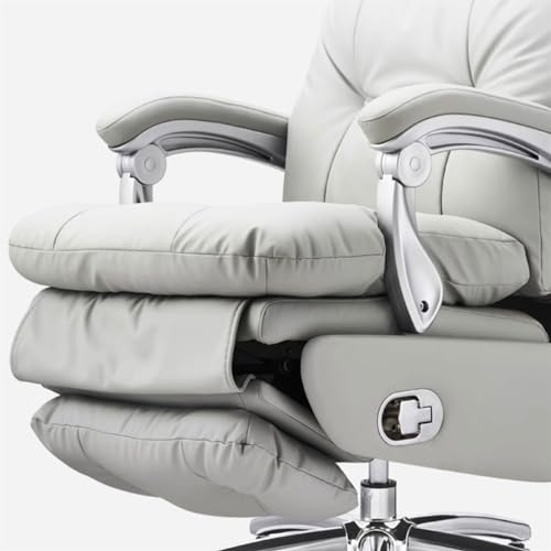 WAOCEO Executive Swivel Chair - Reclining Luxury Office Furniture (Color: A)