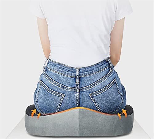 SMSOM Seat Cushion for Back Pain Relief - Memory Foam Office Chair Car Seat Cushion (Black)