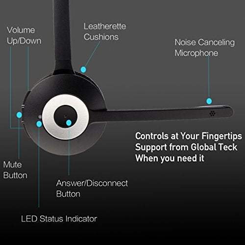 Cisco Compatible Jabra Pro 920 Cordless Headset EHS Bundle | Cisco Phones: 6945, 7841, 7861, 7962g, 7965g, 7975g, 8811, 8841, 8845, 8851, 8861, 8865 (Lifter)