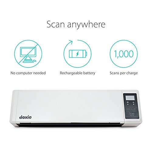 Doxie Q - Wireless Rechargeable Document Scanner with Automatic Document Feeder (ADF)