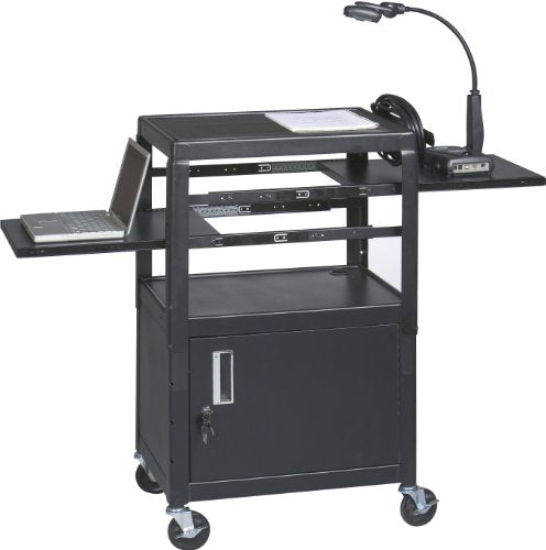 Balt Dual Adjustable Laptop Utility Workstation Cart 26" - 42"H x 24"W x 18"D