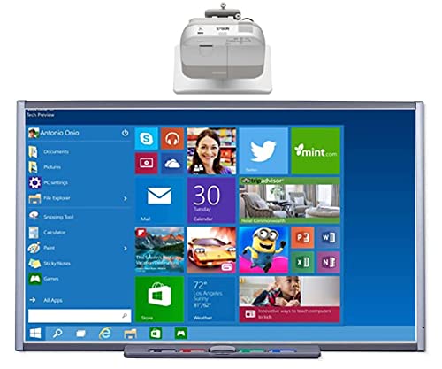 Smart Interactive Whiteboard Bundle with Short Throw Projector - 90 Days Warranty