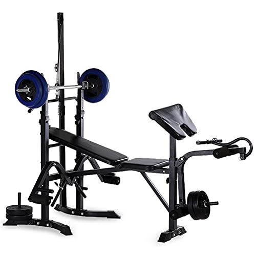 Amastore Olympic Weight Benches Adjustable Multifunctional Weight-Lifting Bed Body Workout Strength Training Weight-Lifting Machine Fitness Equipment for Home/Office/Gym（440lb）
