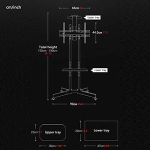 Goakwwuz Mobile TV Cart Stand for 37-60 Inch TVs