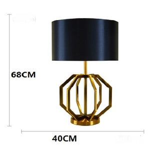Designer rdesk lamp American bedroom bedside golden luxury study desk lamp personalized LO711010