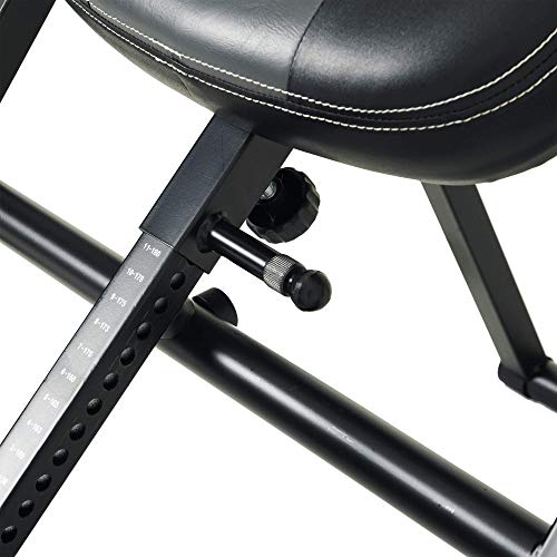 Prevention Inversion Table UL Certified with Heat and Massage Therapy, Grey/Light Blue