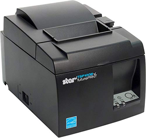 Star Micronics TSP100 Series, Thermal Receipt Printer, Gray, USB, USB Cable, Internal Power Supply