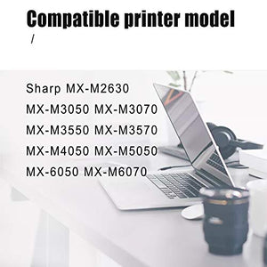 MX-561NT [4 Pack,Black] Compatible Toner Cartridge Replacement for Sharp MX-M2630 M3050 M3070 M3550 M3570 M4050 M5050 6050 M6070 Printer Toner Cartridge.