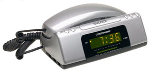 Conair TCR200MS Clock Radio Telephone (Metallic Silver)