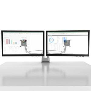 Kanto DMS2000 Dual-Monitor Desktop Mount for 17-inch to 30-inch Displays (Silver)