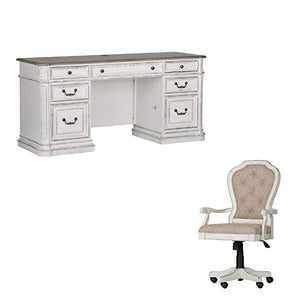 Liberty French Rustic Executive Desk and Chair Set