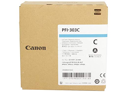 2959B001 (PFI-303C) Printer Ink, 330 mL, Cyan
