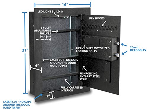 Viking Security Safe VS-52BLX Hidden in Wall Safe Biometric Safe Fingerprint Safe