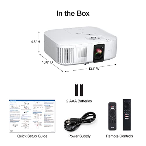 Epson Home Cinema 2350 4K PRO-UHD Smart Streaming Projector (Renewed)
