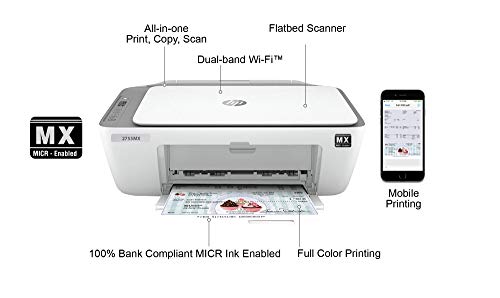 VersaCheck HP DeskJet 2755 MX MICR Check Printer and VersaCheck Presto Check Printing Software Bundle, White (2755MX)