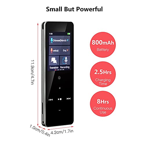 None 89 Languages X1 Voice Recording Translator Device WiFi/Hotspot/Offline 2.0 Inch (Rose Gold)