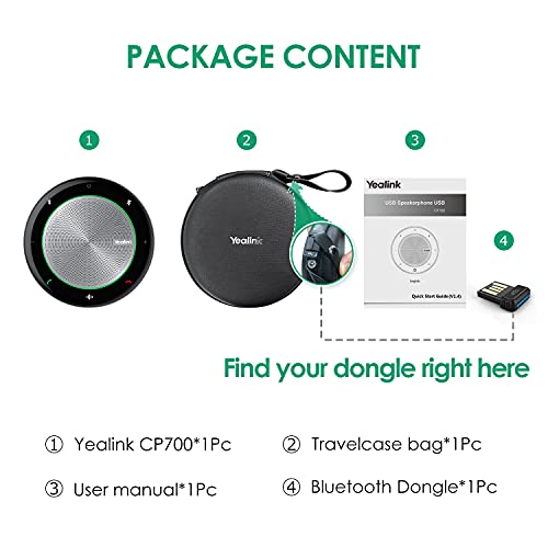 Yealink Video and Audio Conferencing System with UVC40 Video Bar & CP700 Bluetooth Speakerphone