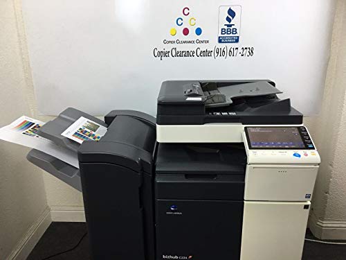 Konica Minolta Bizhub C224 Copier Printer Scanner Finisher Low 89k w/ 7k Color (Certified Refurbished)