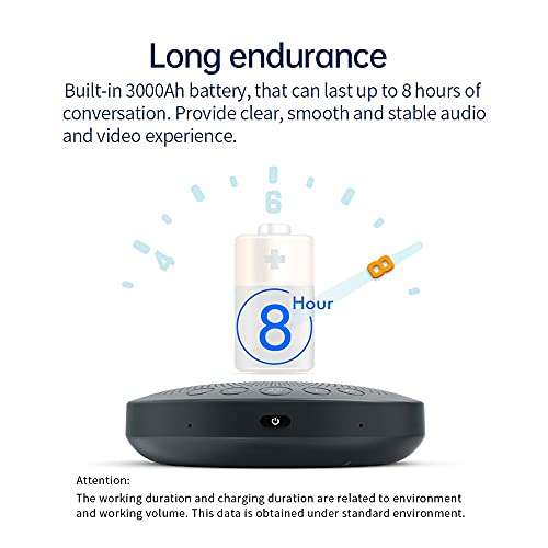 None Conference Microphone Omnidirectional Computer Mic 360° Voice Pickup Touch-Sensor Buttons with Mute Key