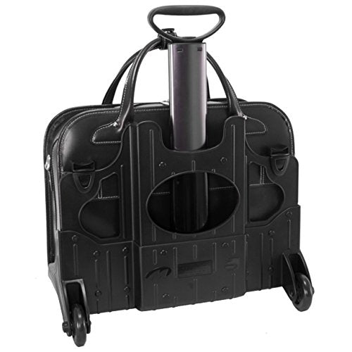 McKleinUSA Checkpoint-Friendly Women's Laptop Briefcase, Leather, Mid-Size, Black - Lakewood | McKlein - 96615, 18 l x 8 75 w x 14 5 h