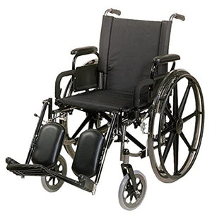 ITA-MED Lightweight Adult Wheelchair with Flip Armrests and Elevating Footrest, 16
