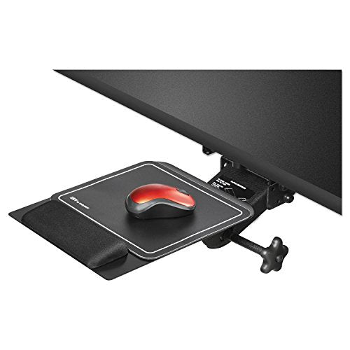 Kelly Computer Supply 17950 Adjustable Under Desk Mount Mouse Platform, 9-1/2 x 11, Black