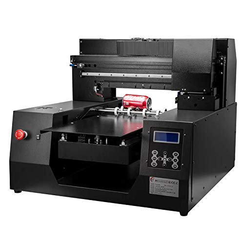 Automatic LED Cylindrical & Flatbed All- in-one UV Inkjet Printer, Multifunctional Industrial Digital Rotary Printer for All Kinds of Cylindrical Bottles & Tubes. (A3+)