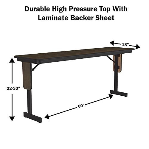 Correll Panel Leg Adj (HPL) Seminar Table, 18"x60", Black Granite by Correll