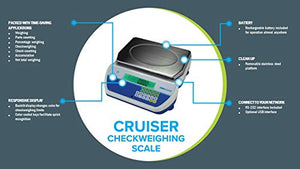 Adam Equipment Cruiser CKT 16UH Bench Checkweighing Scale 35lb / 16kg Capacity x 0.0002lb / 0.1g Readability