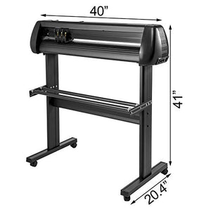 VEVOR Vinyl Cutter Machine 34 inch 870mm Paper Feed for Sign Making,Adjustable Speed Plotter with Floor Stand