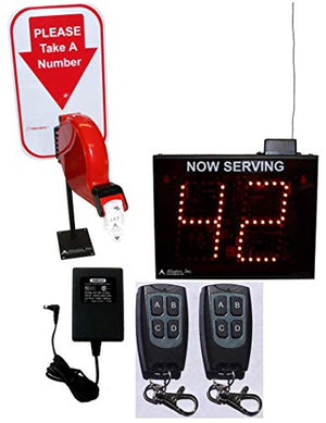 2-Digit Wireless Take-A-Number System with Counter Top Dispenser