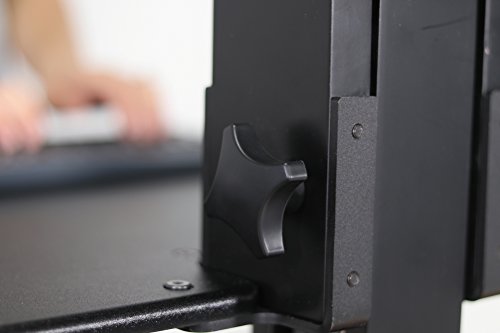 Victor DC300 High Rise Collection Adjustable Sit-Stand Desk Converter, Raises and Lowers to Transform Any Sit Down Desk Into A Stand Up Desk, Platform Rises Up to 15.5", Black