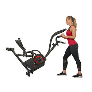 Sunny Health & Fitness Premium Cardio Climber Stepping Elliptical Machine - SF-E3919, Black