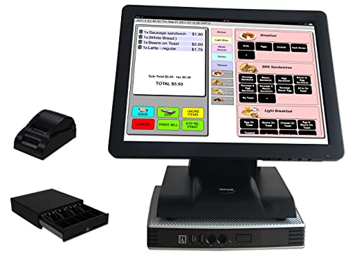 15" Pos Systems for Restaurant Bar or Food Business inc Printer & Cash Box