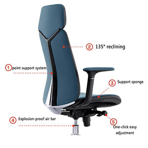 CYXI Office Chair, Adjustable Swivel Executive Boss Chair - Blue