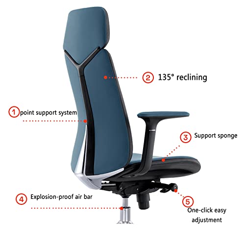 CYXI Office Chair, Adjustable Swivel Executive Boss Chair - Blue