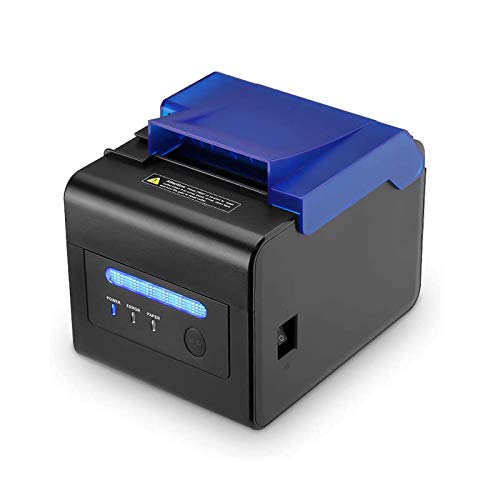 MUNBYN POS Printer, 3.1" POS Receipt Printer 80mm Thermal Receipt Printer, Sound Alarm, Kitchen Printer with Auto Cutter, USB Serial Ethernet Support ESC/POS, Windows Desktop POS Bill Tickets Printer
