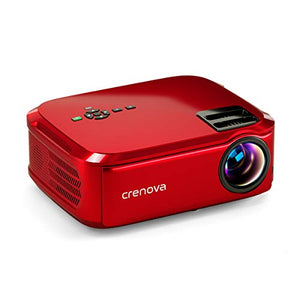 Crenova Projector Native 1080p LED Video Projector, 6000 Lux HDMI Projector with 200" Image Display Compatible with TV Stick, HDMI, VGA, USB, Laptop, Phone for Home Theater