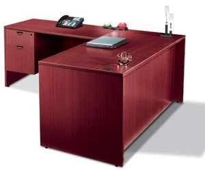 Offices To Go 66" X 72" L Shaped Desk W/Drawers Overall Office Desk Dimensions: 66"W X 72"D X 29.5"H Desk 66"W X 30"D Return 42"W X 24"D - American Mahogany