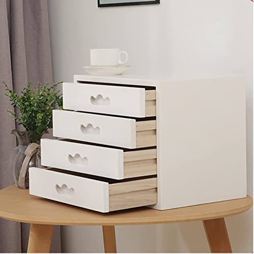 BIZOLE Flat File Cabinet Storage with Lockable Drawers - Wooden Desktop Organizer (Size: B)