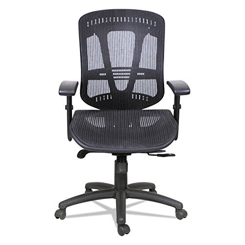 Alera ALEEN4218 Eon Series Multifunction Wire Mech, Mid-Back Suspension Mesh Chair, Black